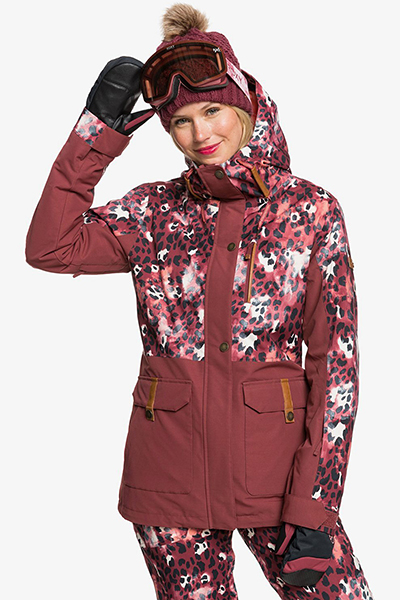 фото Женская сноубордическая куртка andie, бордовый, xs roxy
