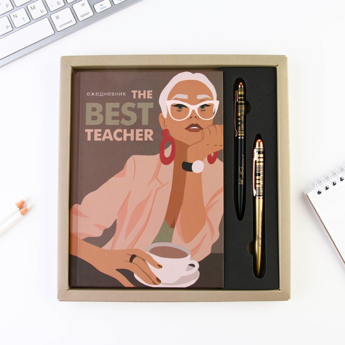 Подарочный набор «The BEST TEACHER»: ежедневник А5, 80 листов и 2 шт ручки (шариковые, 1 м, Разноцветный
Подарочный набор «The BEST TEACHER»: ежедневник А5, 80 листов и 2 шт ручки (шариковые, 1 м, Разноцветный