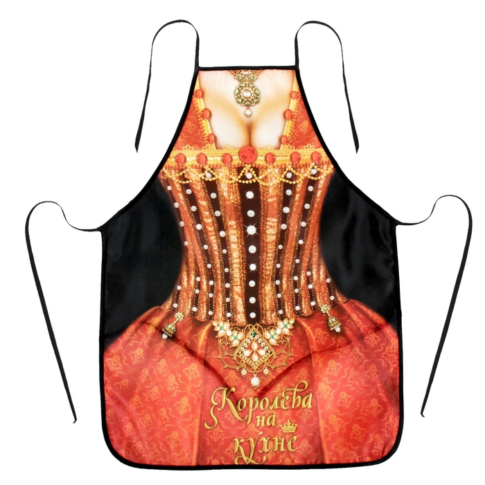 Фартук Королева на кухне текстиль, Черный
Фартук Королева на кухне текстиль, Черный