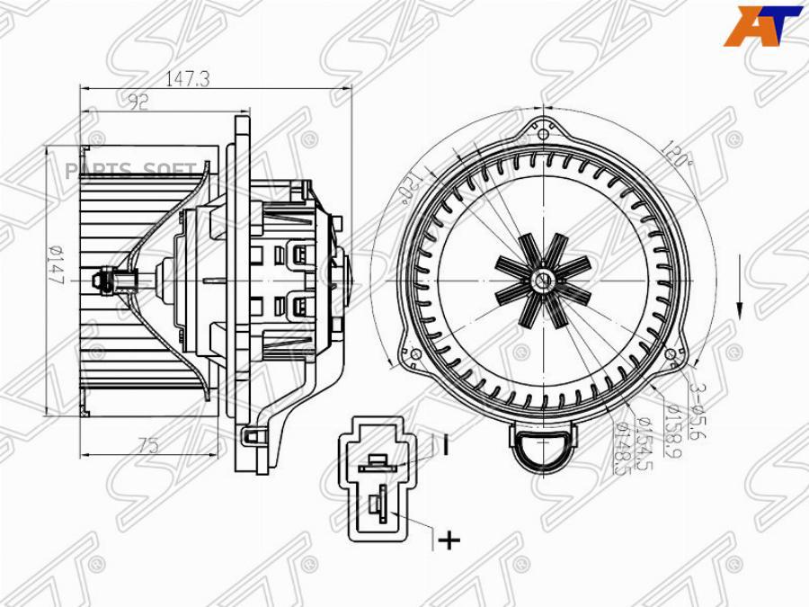 SAT ST-21700-8118022-10 Мотор отопителя салона LADA GRANTA 10-/KALINA 13-/PRIORA 07-/DATSU
SAT ST-21700-8118022-10 Мотор отопителя салона LADA GRANTA 10-/KALINA 13-/PRIORA 07-/DATSU