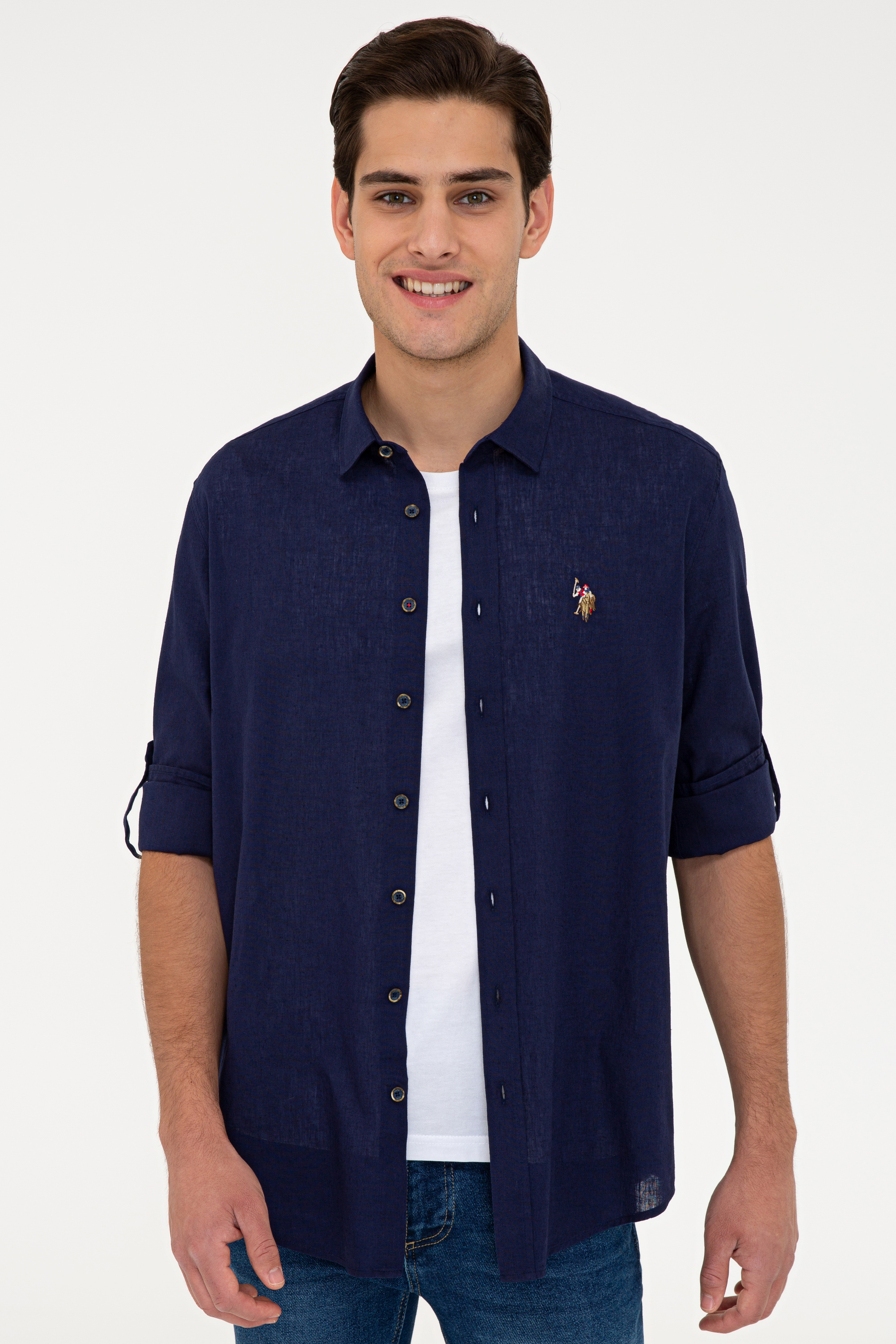 фото Рубашка мужская u.s. polo assn. g081sz0040enzo021y синяя l