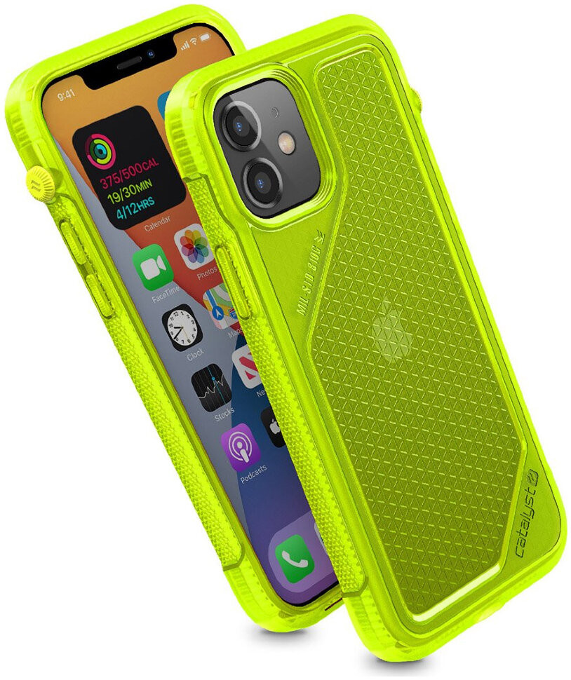 фото Чехол catalyst vibe case для iphone 12/12 pro (catvibe12yelm) желтый неон
