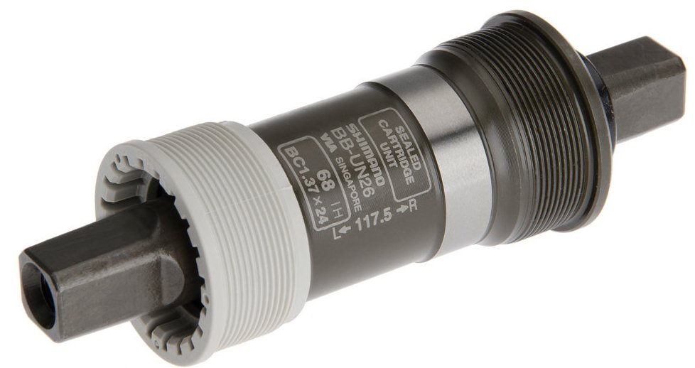 SHIMANO Каретка Shimano, UN26, 68, с болтами, б/уп. - 117,5 мм 
SHIMANO Каретка Shimano, UN26, 68, с болтами, б/уп. - 117,5 мм