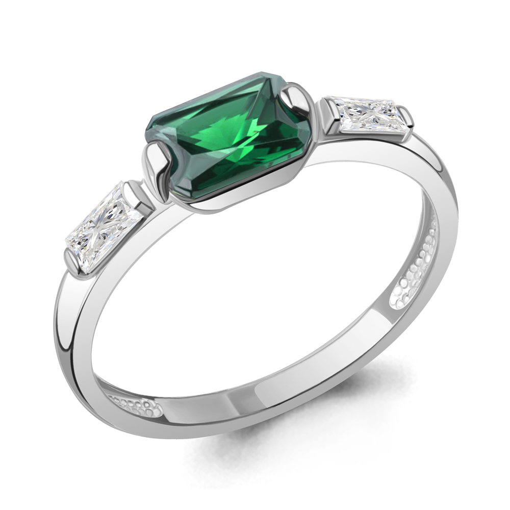 Кольцо из серебра с изумрудом искусственным/фианитом р., Aquamarine 67835П, 67835П_925_р
Кольцо из серебра с изумрудом искусственным/фианитом р., Aquamarine 67835П, 67835П_925_р
