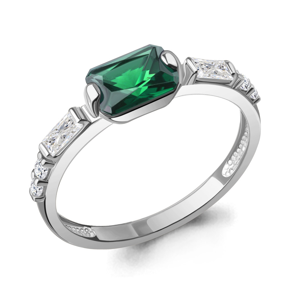 Кольцо из серебра с фианитом/изумрудом искусственным р., Aquamarine 67838АГ, 67838АГ_925_р
Кольцо из серебра с фианитом/изумрудом искусственным р., Aquamarine 67838АГ, 67838АГ_925_р