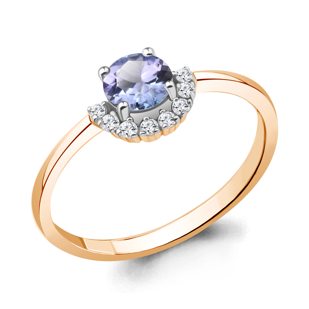 Кольцо из красного золота с бриллиантом/танзанитом р. Aquamarine 964231к, 964231к_585_кз
Кольцо из красного золота с бриллиантом/танзанитом р. Aquamarine 964231к, 964231к_585_кз