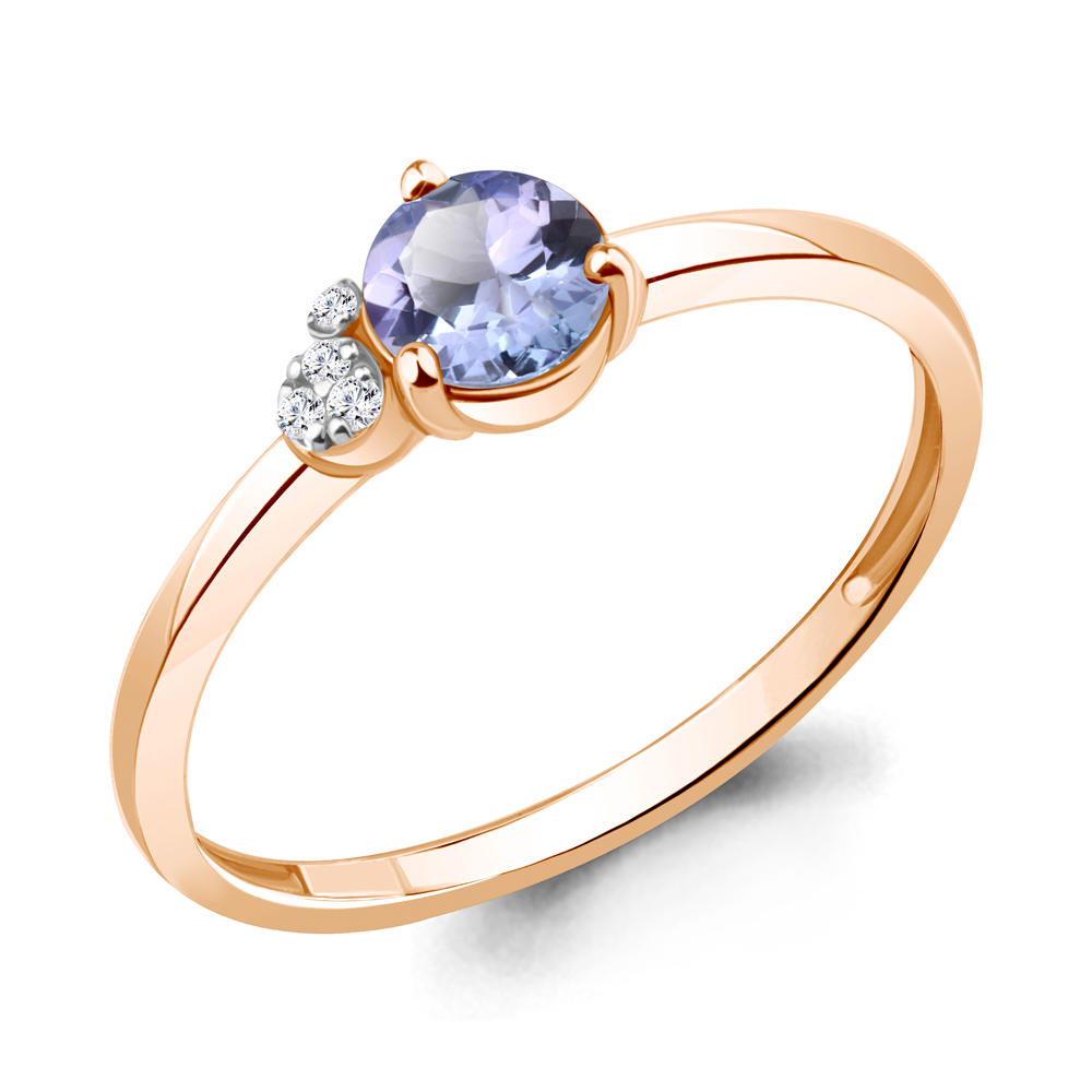 Кольцо из красного золота с бриллиантом/танзанитом р., Aquamarine 964235к, 964235к_585_кз
Кольцо из красного золота с бриллиантом/танзанитом р., Aquamarine 964235к, 964235к_585_кз
