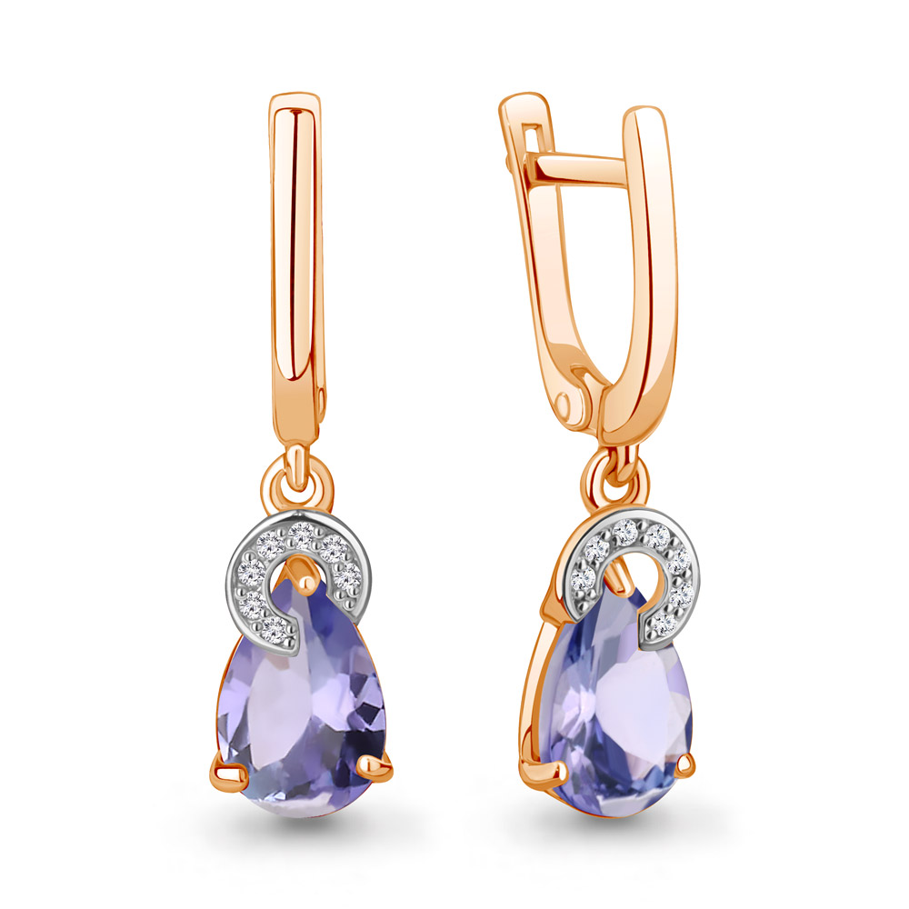 Серьги подвески из красного золота с бриллиантом/танзанитом Aquamarine 943050к, 943050к_585_кз
Серьги подвески из красного золота с бриллиантом/танзанитом Aquamarine 943050к, 943050к_585_кз
