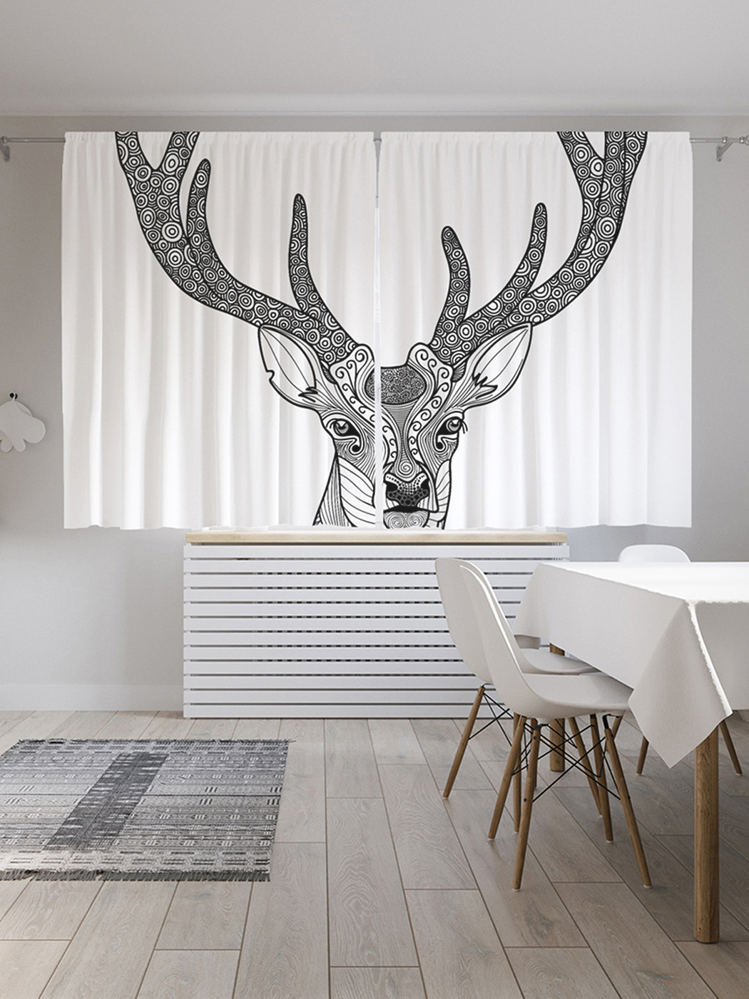 Шторы с фотопечатью "Магический олень" из сатена, 290х180 см 
Шторы с фотопечатью "Магический олень" из сатена, 290х180 см