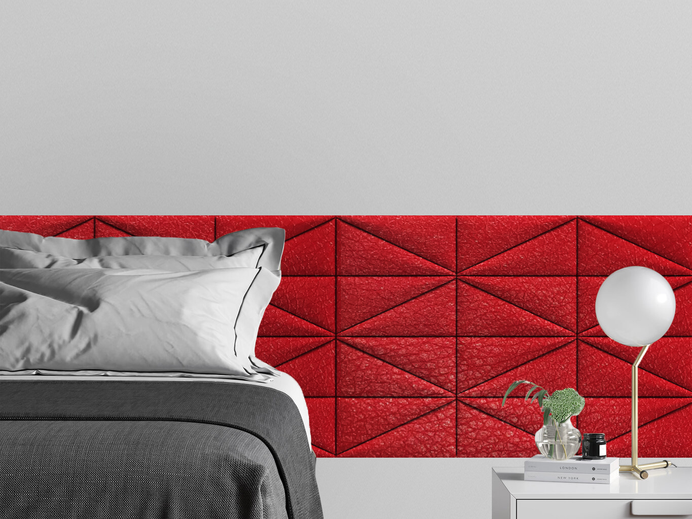 Мягкое изголовье кровати Eco Leather Red 15х30PL см 2 шт., Красный 
Мягкое изголовье кровати Eco Leather Red 15х30PL см 2 шт., Красный