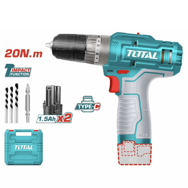 АккумуляторнЫЙ шуруповерт Total Tools, АКБ Li-ion 12V 2шт 1500 оборотов частота, TIDLI12, ATIDLI
АккумуляторнЫЙ шуруповерт Total Tools, АКБ Li-ion 12V 2шт 1500 оборотов частота, TIDLI12, ATIDLI