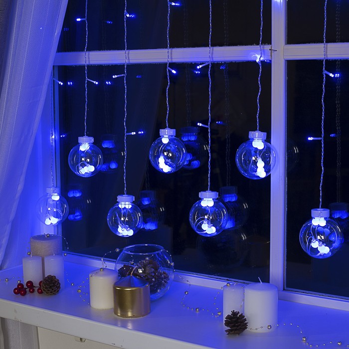 Luazon Lighting Бахрома, 2,4х0,7 м, "Шарики", 108 LED, свечение синее, 8 режимов, 220 V
Luazon Lighting Бахрома, 2,4х0,7 м, "Шарики", 108 LED, свечение синее, 8 режимов, 220 V