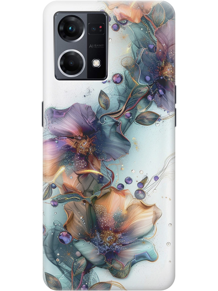 Силиконовый чехол на OPPO Reno7 с принтом "Мистические цветы", Прозрачный;белый;зеленый, 766399510
Силиконовый чехол на OPPO Reno7 с принтом "Мистические цветы", Прозрачный;белый;зеленый, 766399510