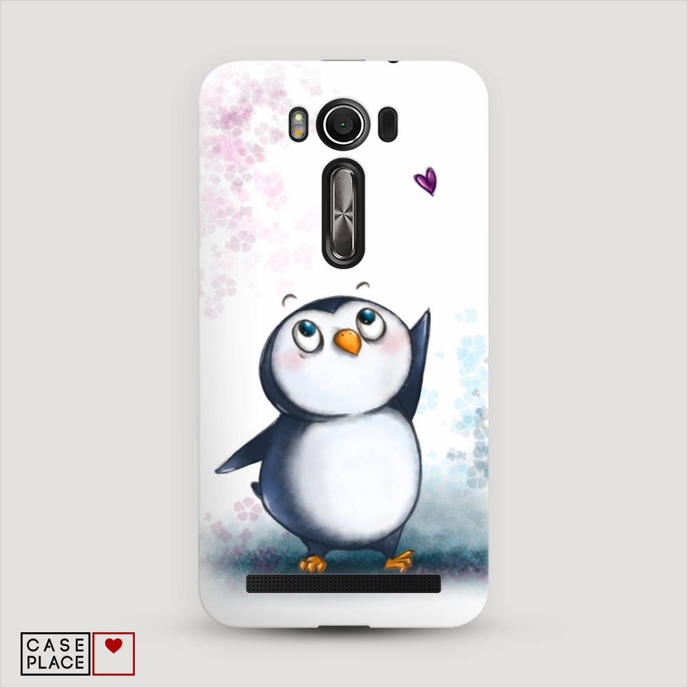 фото Чехол awog "пингвин и сердечко" для asus zenfone 2 laser ze500kl