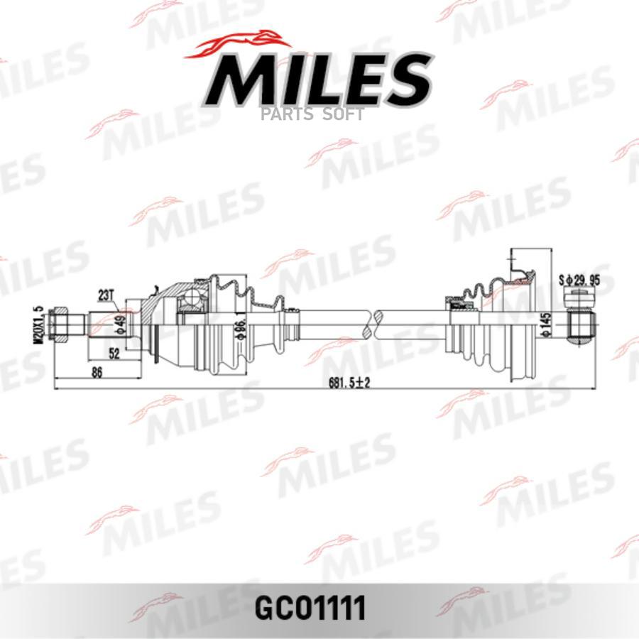 Привод В Сборе Левый Renault Logan Mcv/Lada Largus (Gkn 304511) Gc01111 Miles арт. GC01111
Привод В Сборе Левый Renault Logan Mcv/Lada Largus (Gkn 304511) Gc01111 Miles арт. GC01111