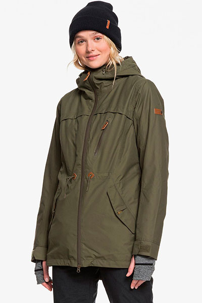 фото Сноубордическая куртка stated roxy, зеленый, s