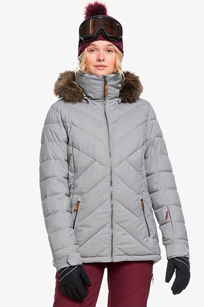 фото Сноубордическая куртка quinn roxy, серый, s