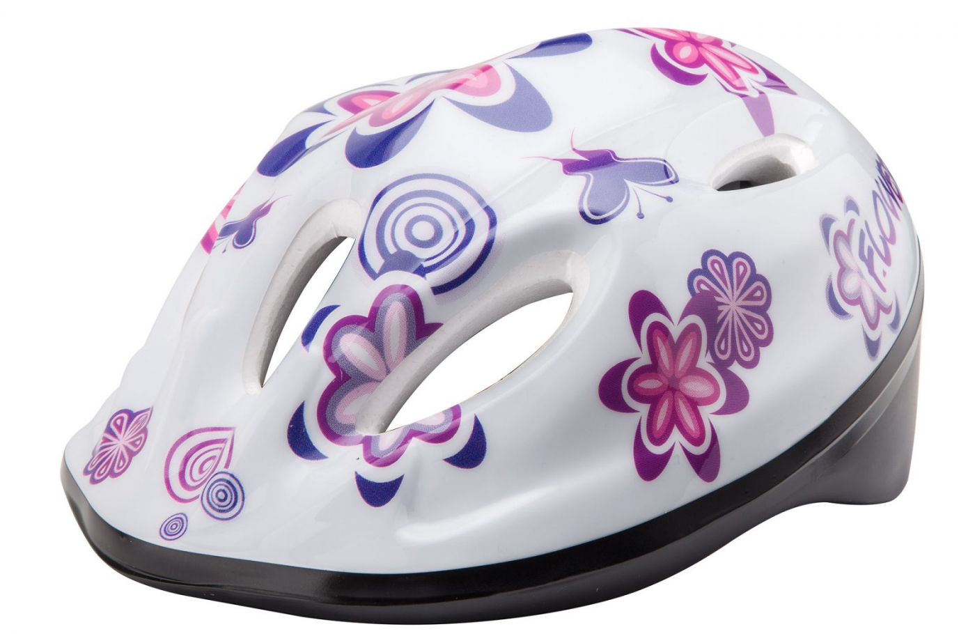 фото Велосипедный шлем stels mv5-2 out-mold, белый с цветами, s