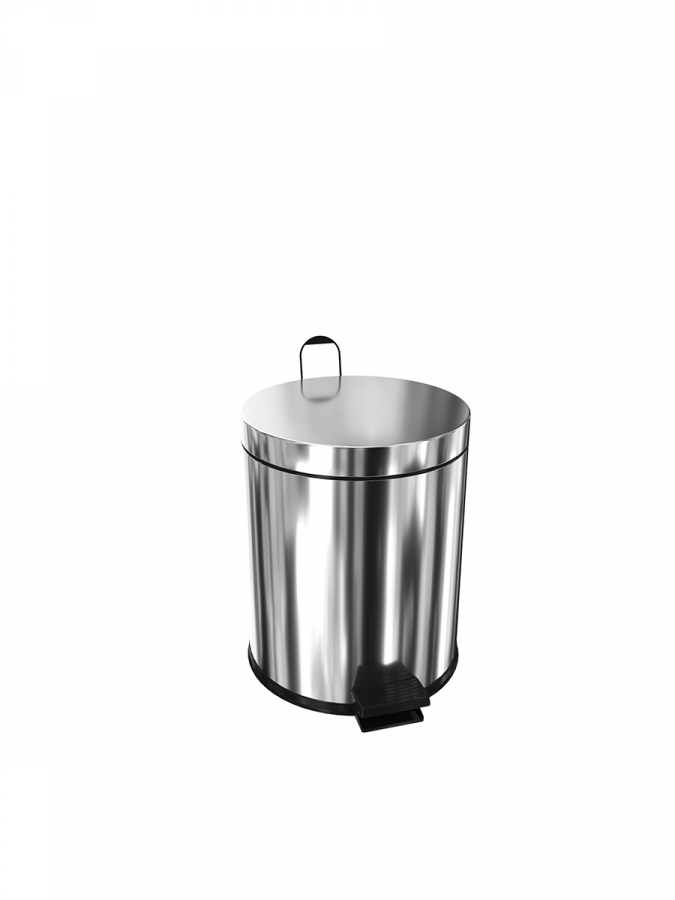 Ведро для мусора с педалью Teymi Solli 5 литров хром T90222 
Ведро для мусора с педалью Teymi Solli 5 литров хром T90222
