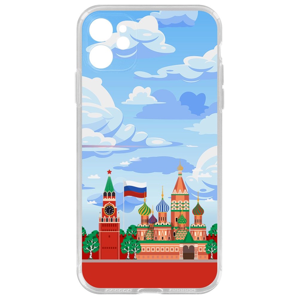 Чехол-накладка Krutoff Clear Case Красная Площадь для iPhone 11 с защитой камеры, Прозрачный
Чехол-накладка Krutoff Clear Case Красная Площадь для iPhone 11 с защитой камеры, Прозрачный