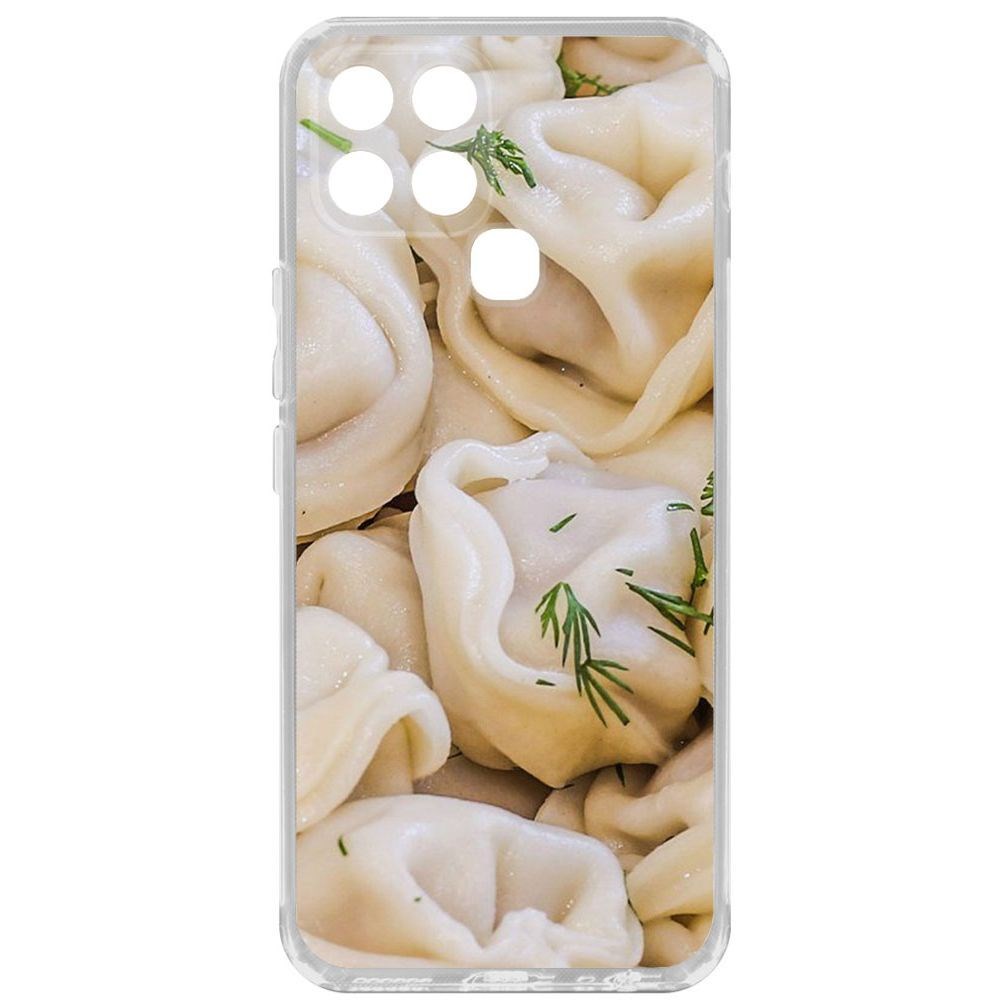 фото Чехол-накладка krutoff clear case пельмешки для infinix smart 6