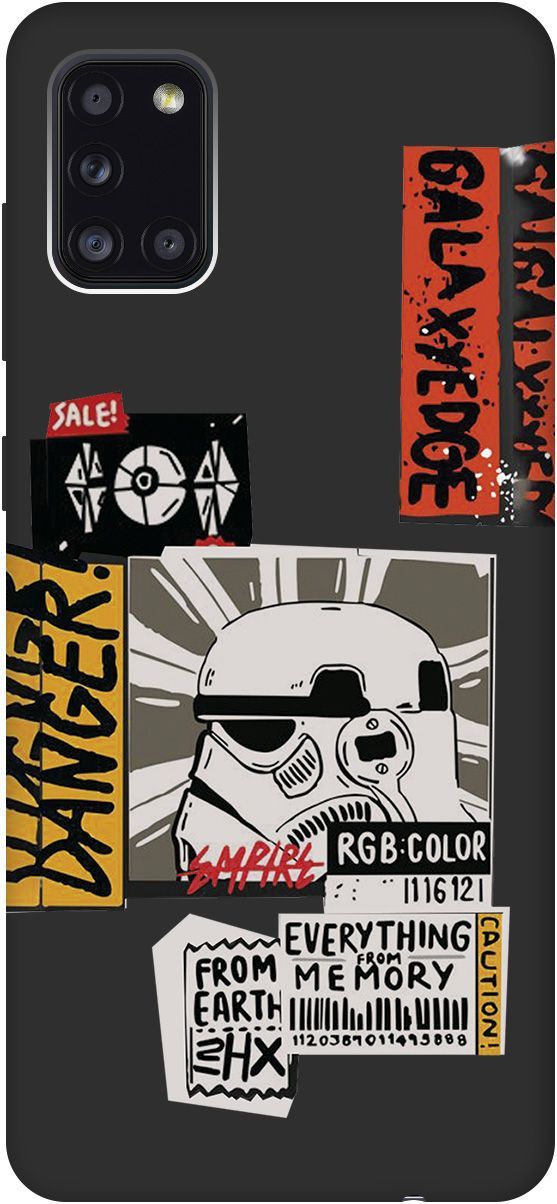 Матовый чехол на Samsung Galaxy A31 "Stormtrooper Stickers" черный, Черный;белый, 8411
Матовый чехол на Samsung Galaxy A31 "Stormtrooper Stickers" черный, Черный;белый, 8411