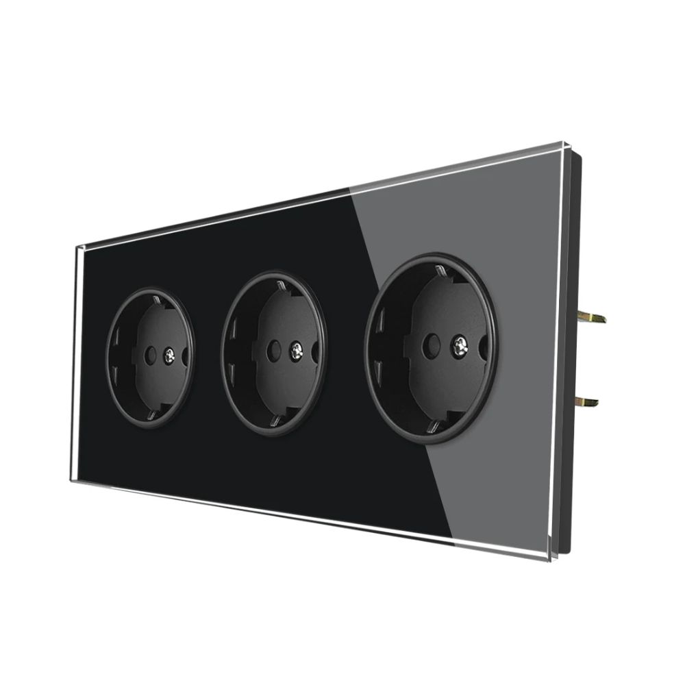 Розетка тройная 3 поста, 16А 250В, TK-Electric, рамка закаленное стекло, Чёрный, Черный
Розетка тройная 3 поста, 16А 250В, TK-Electric, рамка закаленное стекло, Чёрный, Черный
