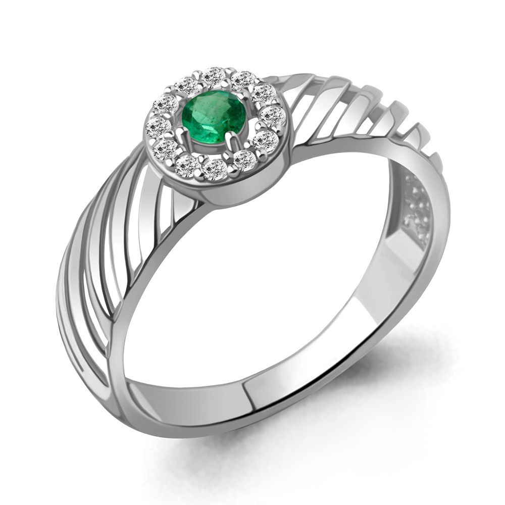 Кольцо из серебра с фианитом/изумрудом искусственным р. Aquamarine 67942АГ, 67942АГ_925_р
Кольцо из серебра с фианитом/изумрудом искусственным р. Aquamarine 67942АГ, 67942АГ_925_р