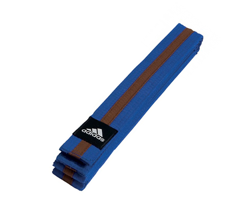 фото Пояс для единоборств striped belt сине-коричневый (длина 260 см) adidas