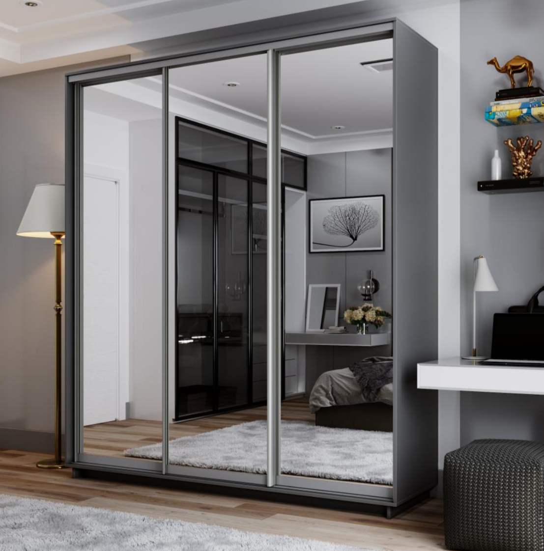 Шкаф-купе QualisMebel Майло 1700х700х2100, Графит, Серый, Майло
Шкаф-купе QualisMebel Майло 1700х700х2100, Графит, Серый, Майло