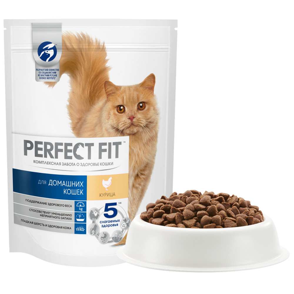 Cухой корм PERFECT FIT™ для живущих в помещении взрослых кошек, с курицей, 16 шт по 190г
Cухой корм PERFECT FIT™ для живущих в помещении взрослых кошек, с курицей, 16 шт по 190г