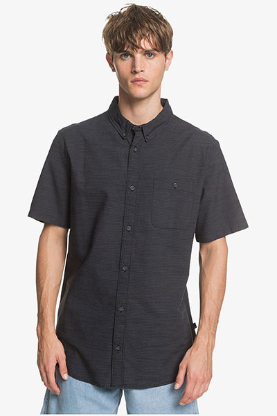 фото Мужская рубашка с коротким рукавом quiksilver firefall, черный, l quicksilver