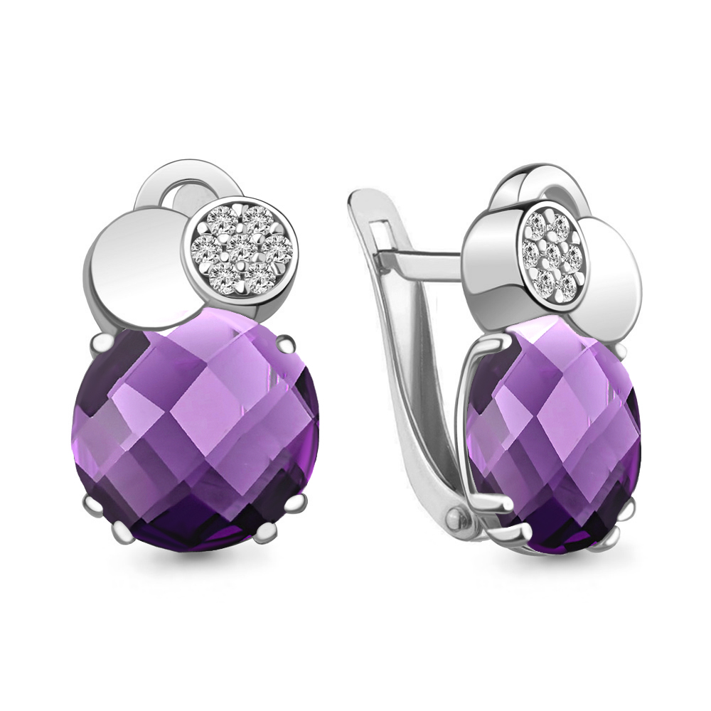 Серьги из серебра с аметистом искусственным/фианитом Aquamarine 4742984А, 4742984А_925_р
Серьги из серебра с аметистом искусственным/фианитом Aquamarine 4742984А, 4742984А_925_р