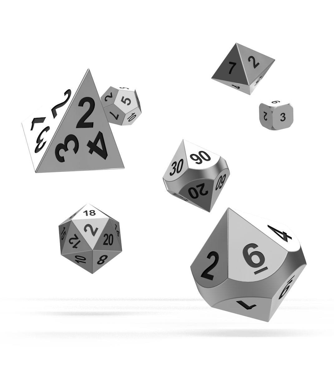 Набор из 7 металлических кубиков для ролевых игр Oakie Doakie Dice RPG Set Metal Dice - Me
Набор из 7 металлических кубиков для ролевых игр Oakie Doakie Dice RPG Set Metal Dice - Me