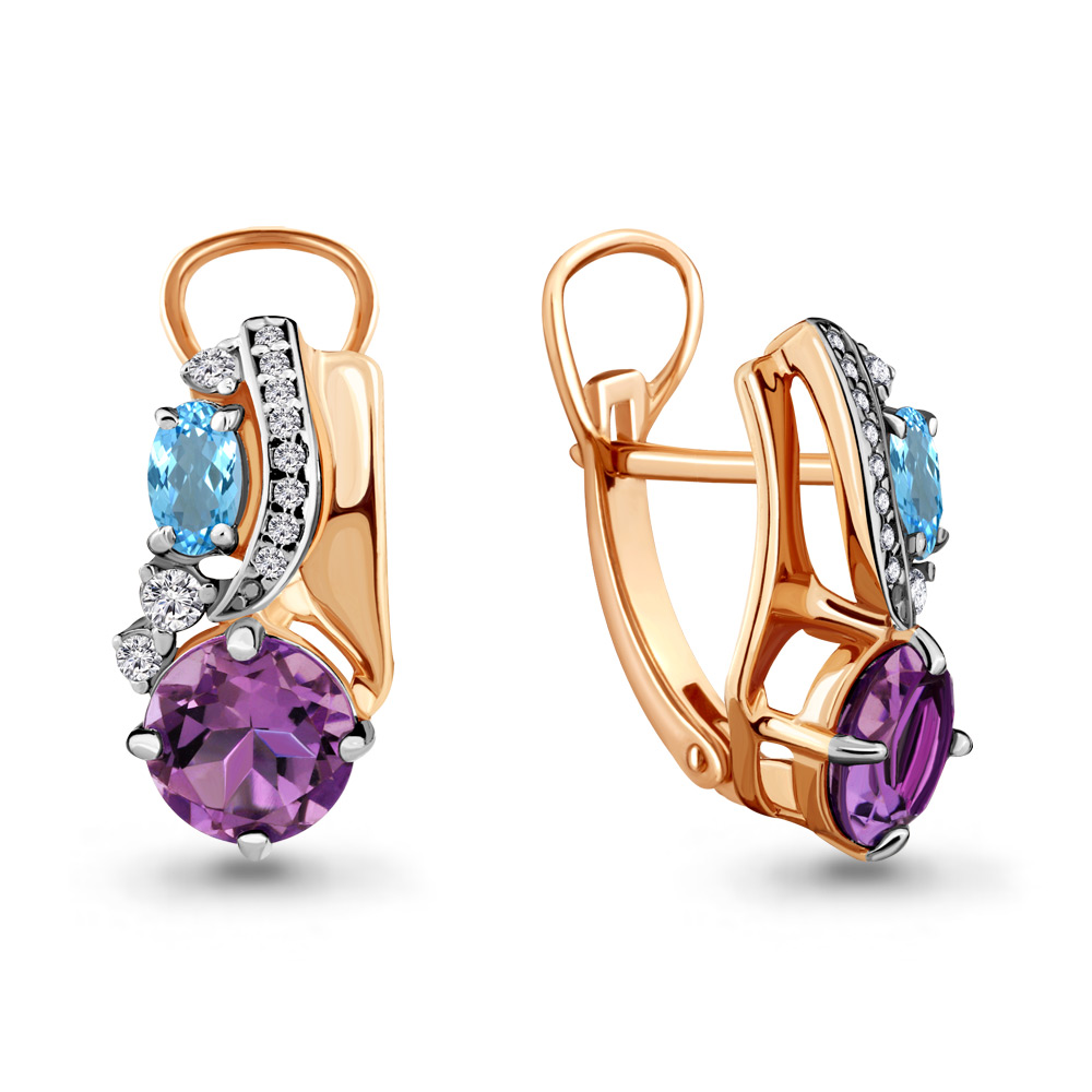 Серьги из серебра с аметистом/топазом/фианитом Aquamarine 4708130А, 4708130А_925_з
Серьги из серебра с аметистом/топазом/фианитом Aquamarine 4708130А, 4708130А_925_з