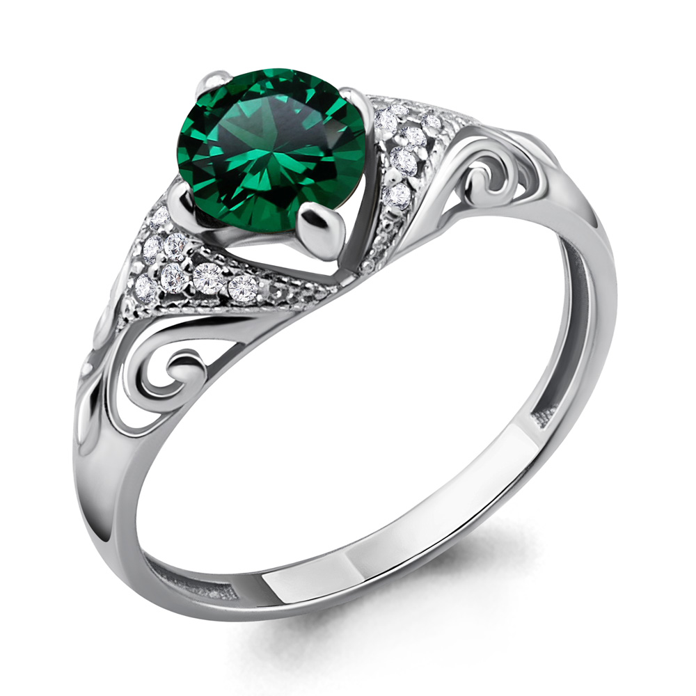 Кольцо из серебра с изумрудом искусственным/фианитом р. Aquamarine 63993Г, 63993Г_925_р
Кольцо из серебра с изумрудом искусственным/фианитом р. Aquamarine 63993Г, 63993Г_925_р