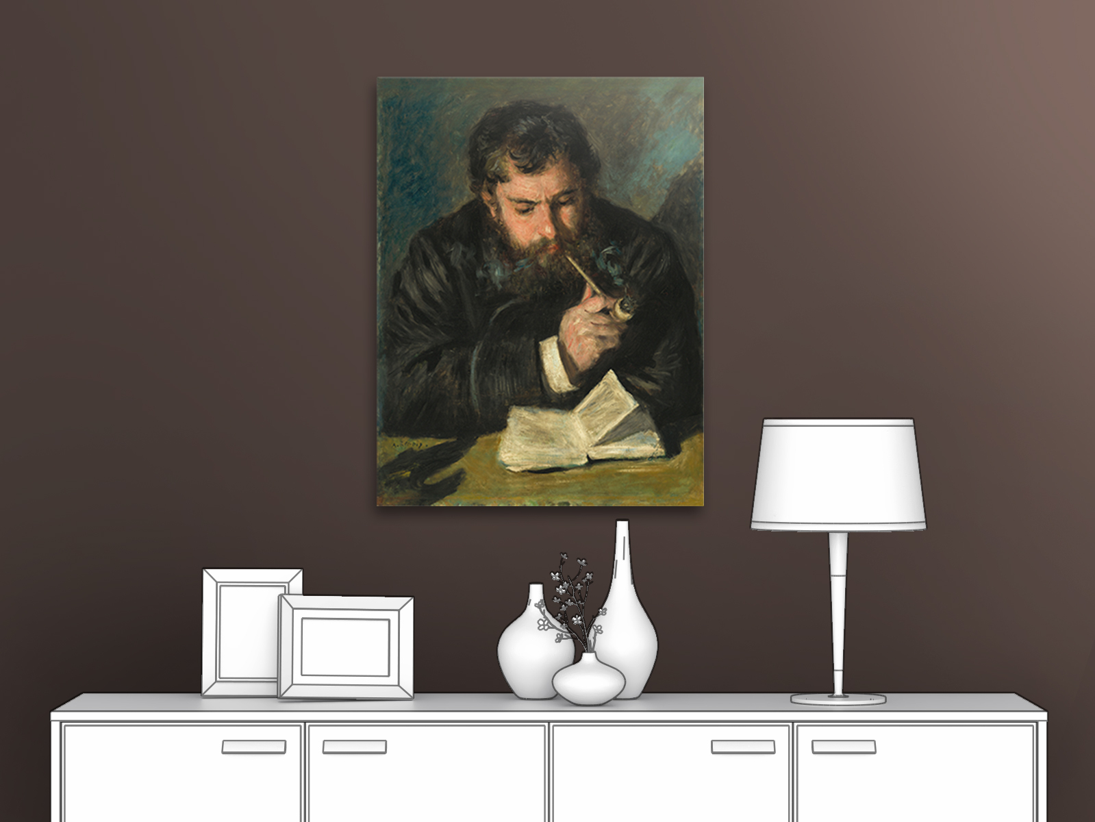 Картина на холсте репродукция Огюста Ренуара "Клод Моне" 46х60 см, Клод Моне
Картина на холсте репродукция Огюста Ренуара "Клод Моне" 46х60 см, Клод Моне