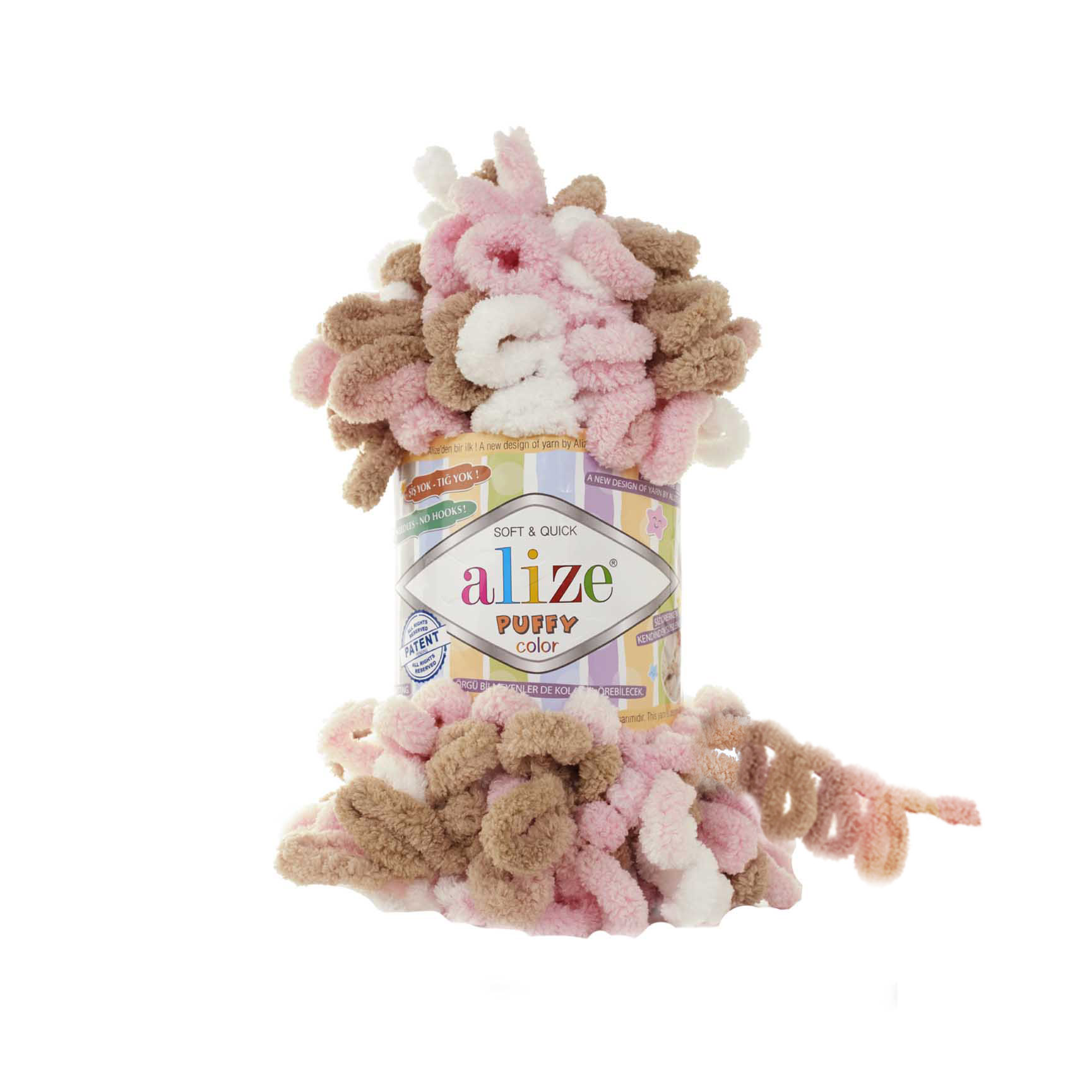 Пряжа Puffy Color Alize, 5 мотков 9м, 100 гр , цвет 6046 бел-роз-кремовый, Разноцветный, puffycolor5 NL
Пряжа Puffy Color Alize, 5 мотков 9м, 100 гр , цвет 6046 бел-роз-кремовый, Разноцветный, puffycolor5 NL