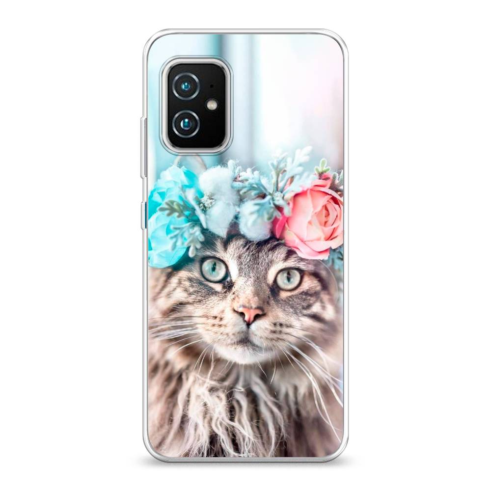 фото Чехол awog "кот в венке" для asus zenfone 8