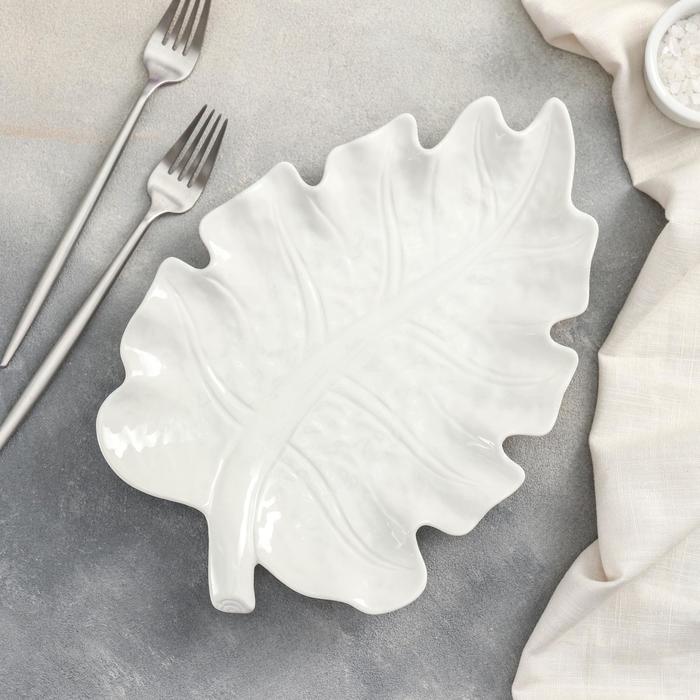 Блюдо «Лист», 30x20 см, Белый 
Блюдо «Лист», 30x20 см, Белый