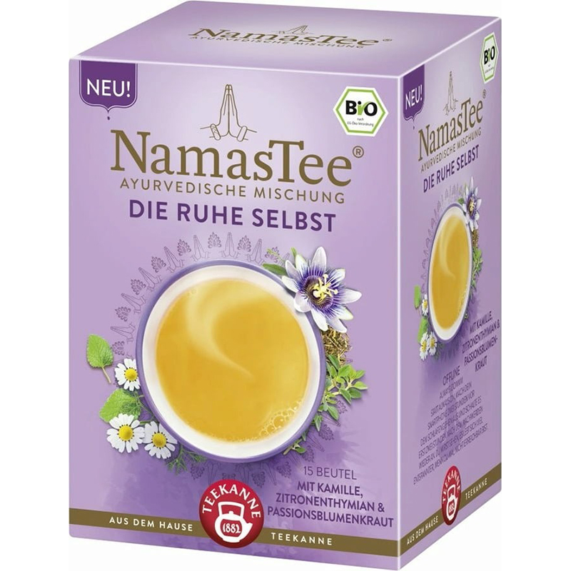 Чай в пакетиках NamasTee Die Ruhe Selbst само спокойствие, ромашка и тимьян, 15 пакетиков
Чай в пакетиках NamasTee Die Ruhe Selbst само спокойствие, ромашка и тимьян, 15 пакетиков
