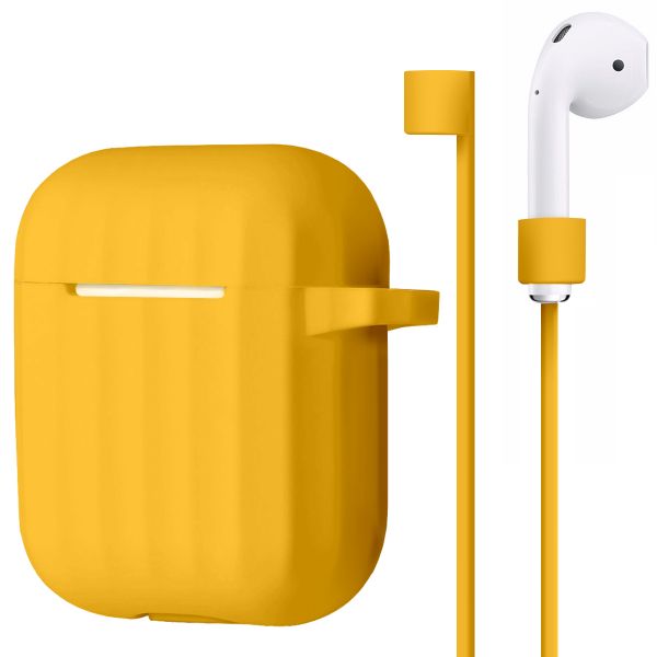 Чехол ребристый Bruno для AirPods с карабином и держателем наушников (Желтый), чехол ребристый для AirPods
Чехол ребристый Bruno для AirPods с карабином и держателем наушников (Желтый), чехол ребристый для AirPods