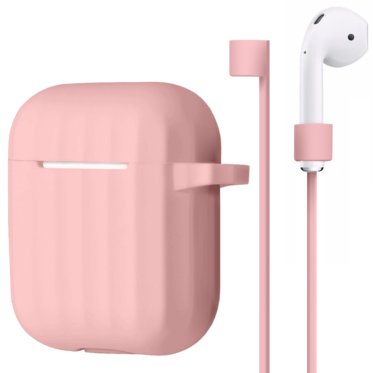 Чехол ребристый Bruno для AirPods с карабином и держателем наушников (Розовый), чехол ребристый для AirPods
Чехол ребристый Bruno для AirPods с карабином и держателем наушников (Розовый), чехол ребристый для AirPods