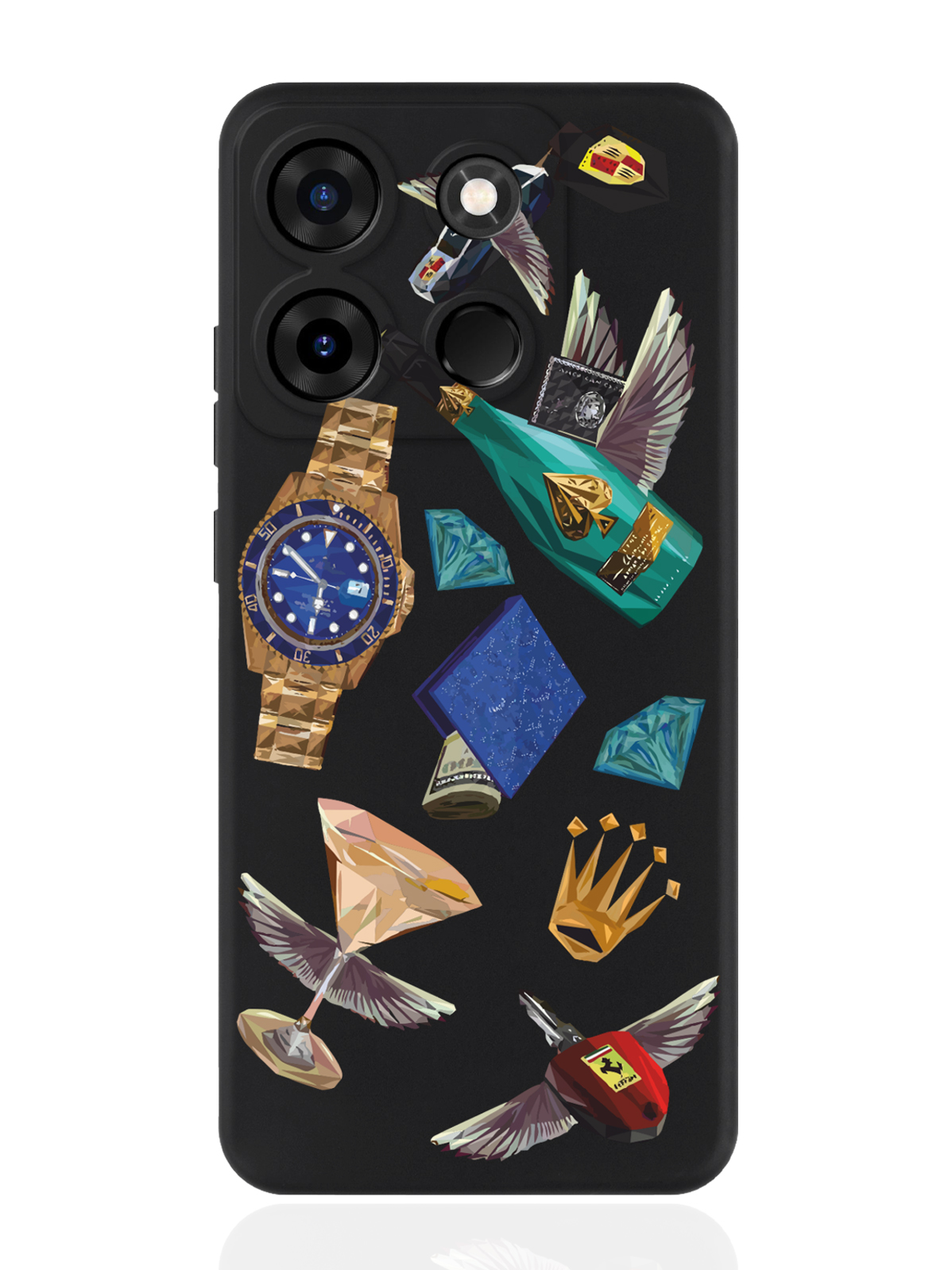 Чехол для смартфона Infinix Smart 7 Plus черный силиконовый Luxury lifestyle, Разноцветный
Чехол для смартфона Infinix Smart 7 Plus черный силиконовый Luxury lifestyle, Разноцветный