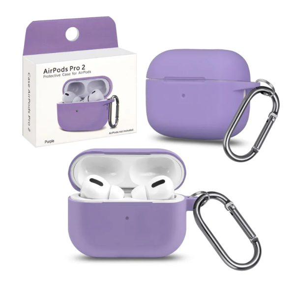 Силиконовый чехол для Apple AirPods Pro 2 с карабином Purple, Фиолетовый, Чехол силиконовый для наушников Apple AirPods Pro 2
Силиконовый чехол для Apple AirPods Pro 2 с карабином Purple, Фиолетовый, Чехол силиконовый для наушников Apple AirPods Pro 2