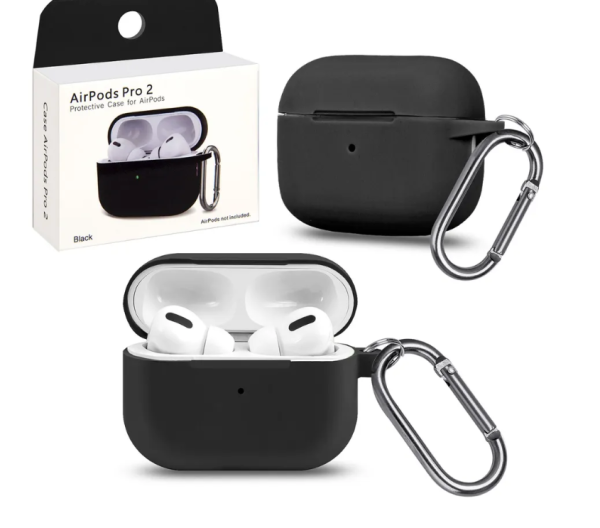 Силиконовый чехол для Apple AirPods Pro 2 с карабином Black, Черный, Чехол силиконовый для наушников Apple AirPods Pro 2
Силиконовый чехол для Apple AirPods Pro 2 с карабином Black, Черный, Чехол силиконовый для наушников Apple AirPods Pro 2