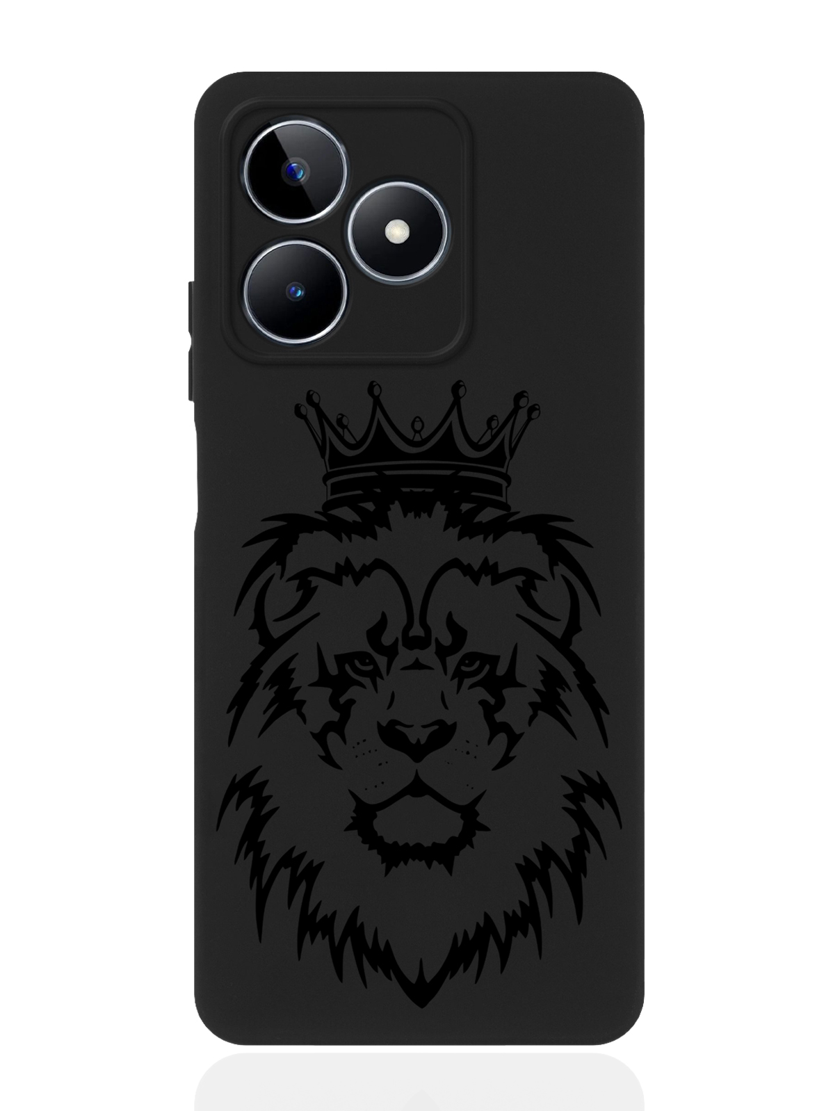 Чехол для смартфона Realme C53/ Narzo N53 черный силиконовый Лев, Черный;белый 
Чехол для смартфона Realme C53/ Narzo N53 черный силиконовый Лев, Черный;белый