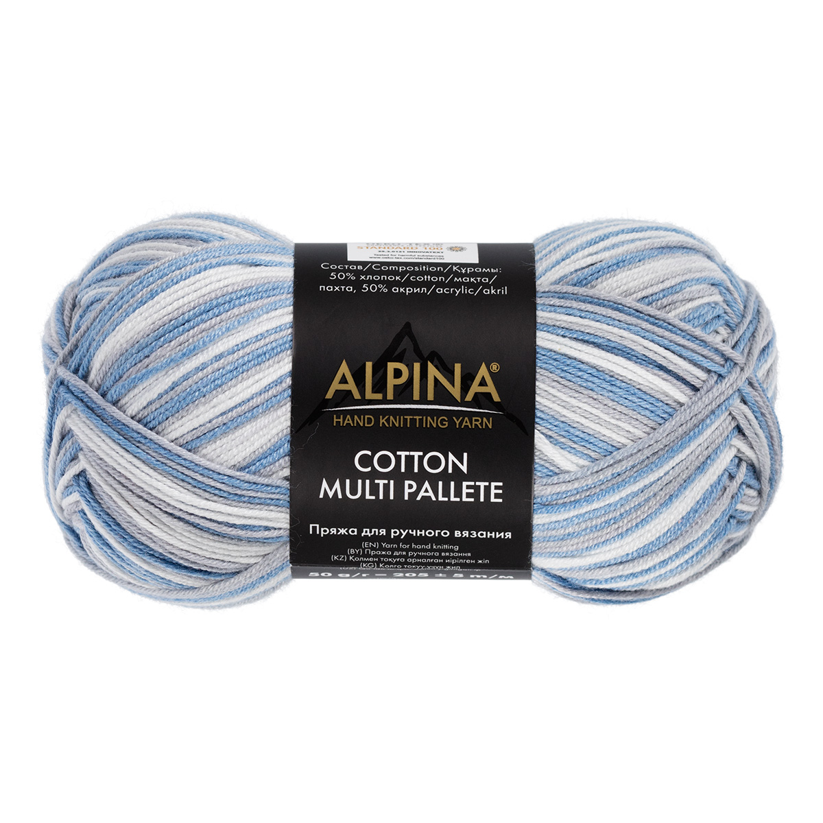 Пряжа Alpina "COTTON MULTI PALLETE" 50% хлопок, 50% акрил 10 шт. х 50 г 205 м 5 м №01 белы, Разноцветный
Пряжа Alpina "COTTON MULTI PALLETE" 50% хлопок, 50% акрил 10 шт. х 50 г 205 м 5 м №01 белы, Разноцветный