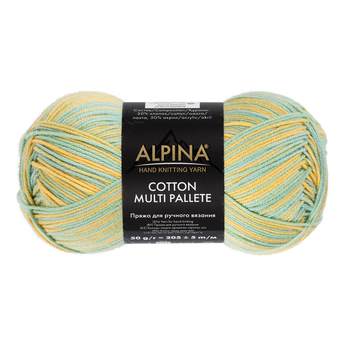 Пряжа Alpina "COTTON MULTI PALLETE" 50% хлопок, 50% акрил 10 шт. х 50 г 205 м 5 м №05 голу, Разноцветный
Пряжа Alpina "COTTON MULTI PALLETE" 50% хлопок, 50% акрил 10 шт. х 50 г 205 м 5 м №05 голу, Разноцветный