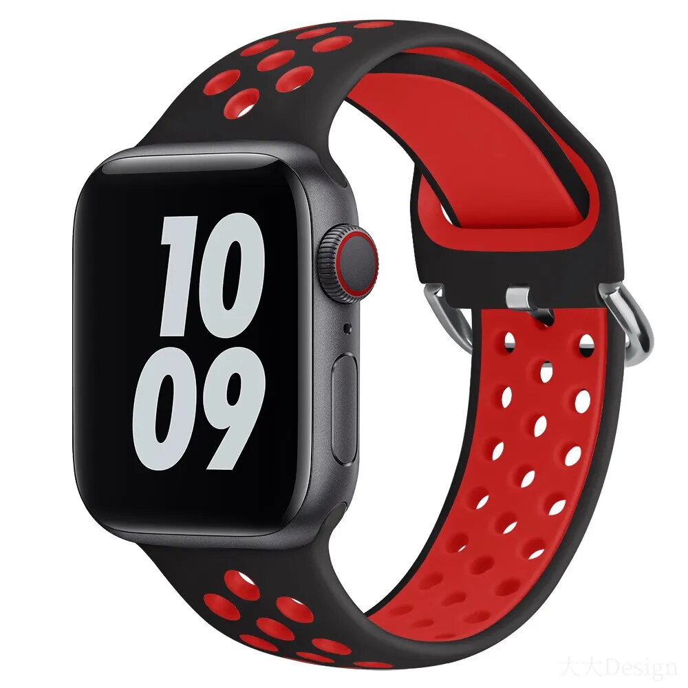 Ремешок для Apple Watch 38mm/40mm Nike Sport Band Black/Red, Черный, Ремешок Apple Watch 38mm/40mm
Ремешок для Apple Watch 38mm/40mm Nike Sport Band Black/Red, Черный, Ремешок Apple Watch 38mm/40mm